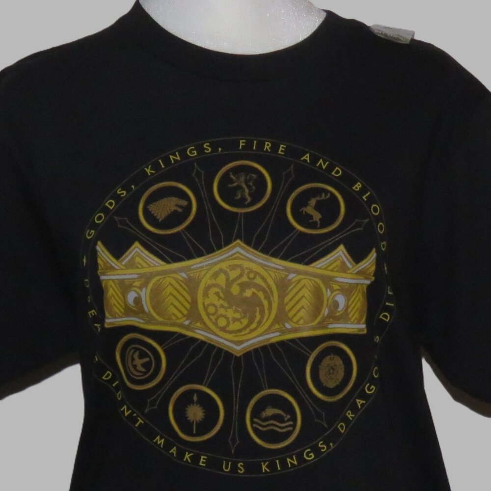 NWT Unisex House of Dragons Crown T-Shirt Size S (C091)